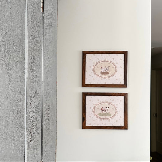 Framed Prints | Cow and Chicken Set