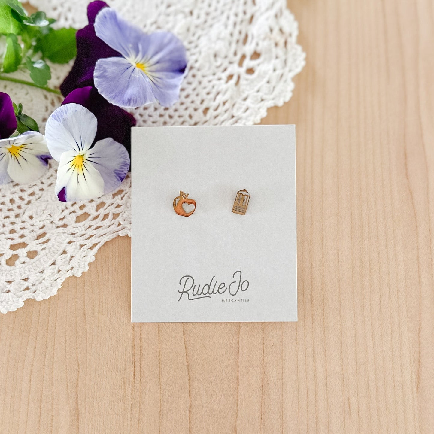 Teacher Stud Earrings | Gold & Silver