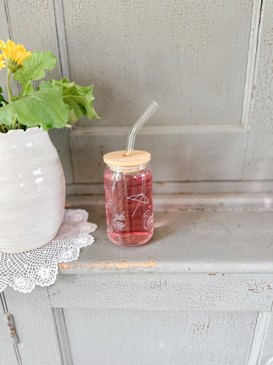 Summer Fun Drinking Glass | 16 oz.