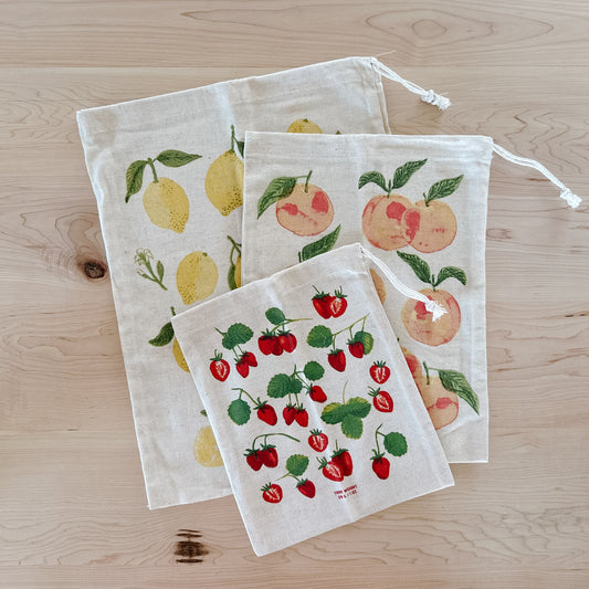 Fruit Reusable Produce Bags | Set of 3