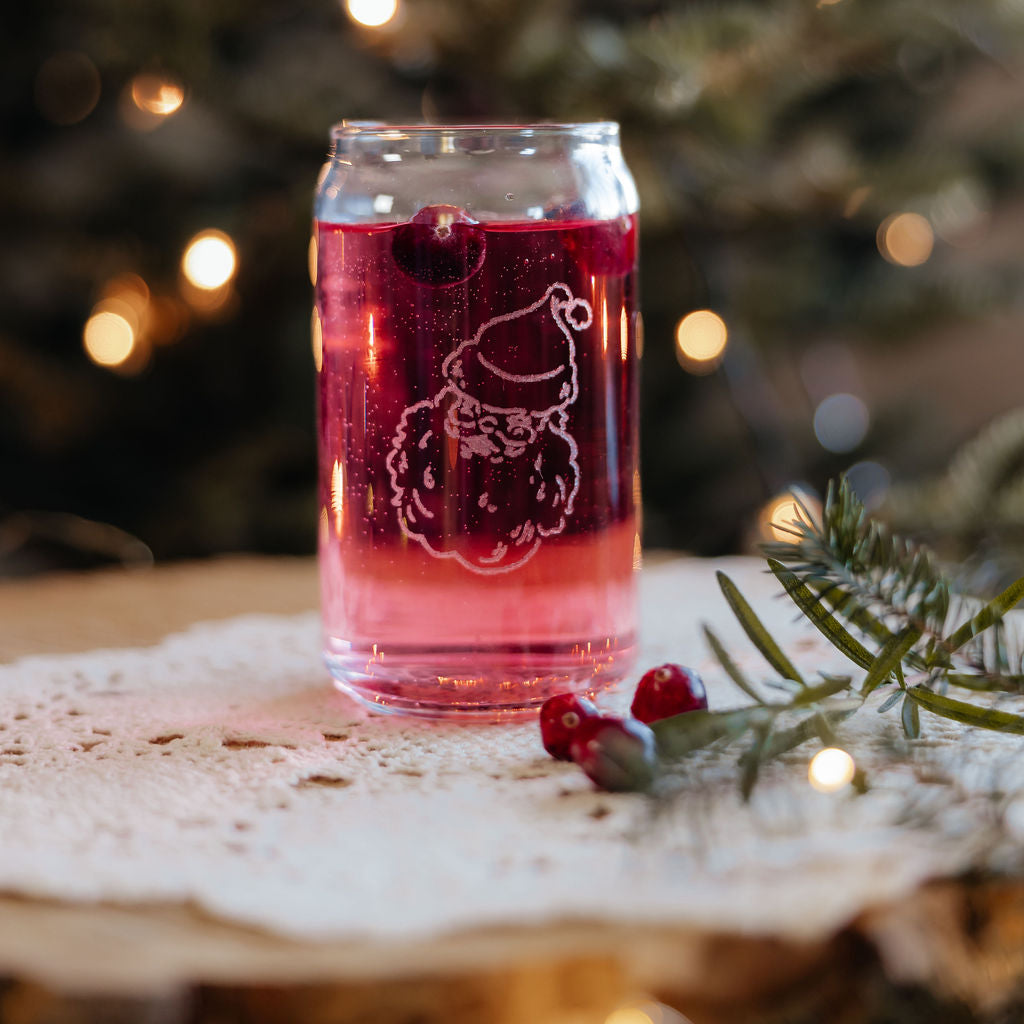 Vintage Christmas Drinking Glass | 16 oz.