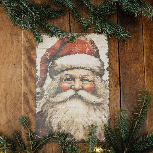 Santa Sign | Tin