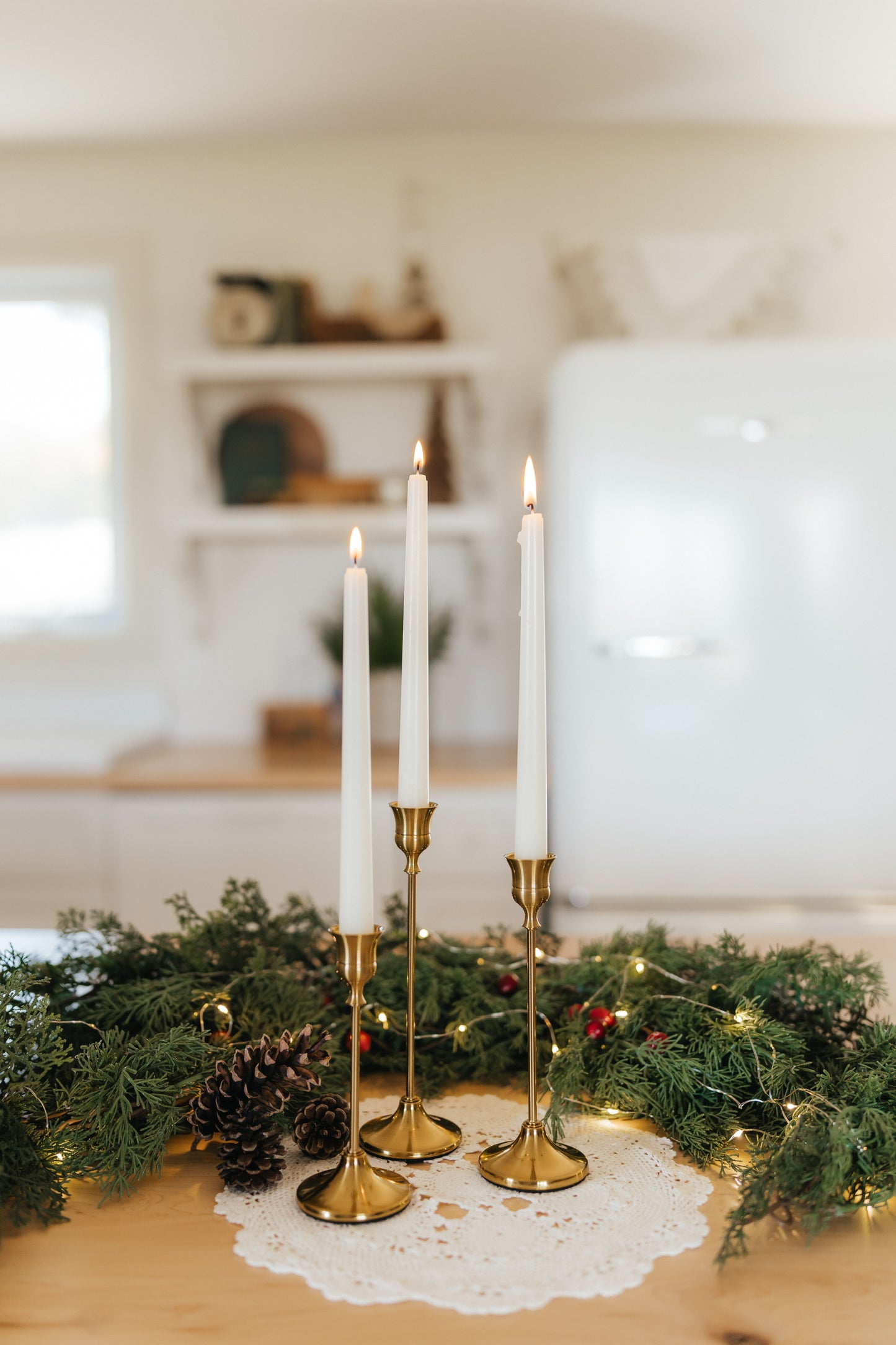 Gold Candlestick Holders | Set of 3