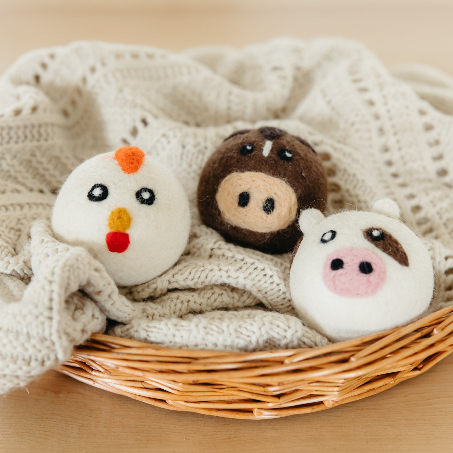 Down On The Farm Wool Dryer Balls | Set Of 3  