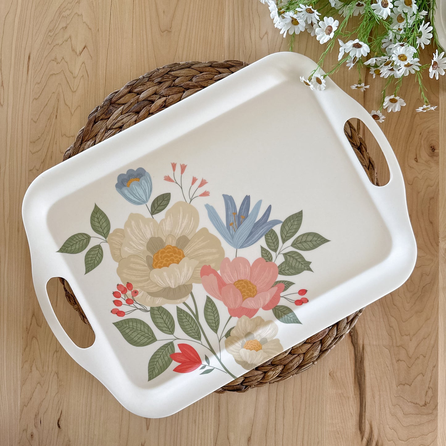 Floral Serving Tray