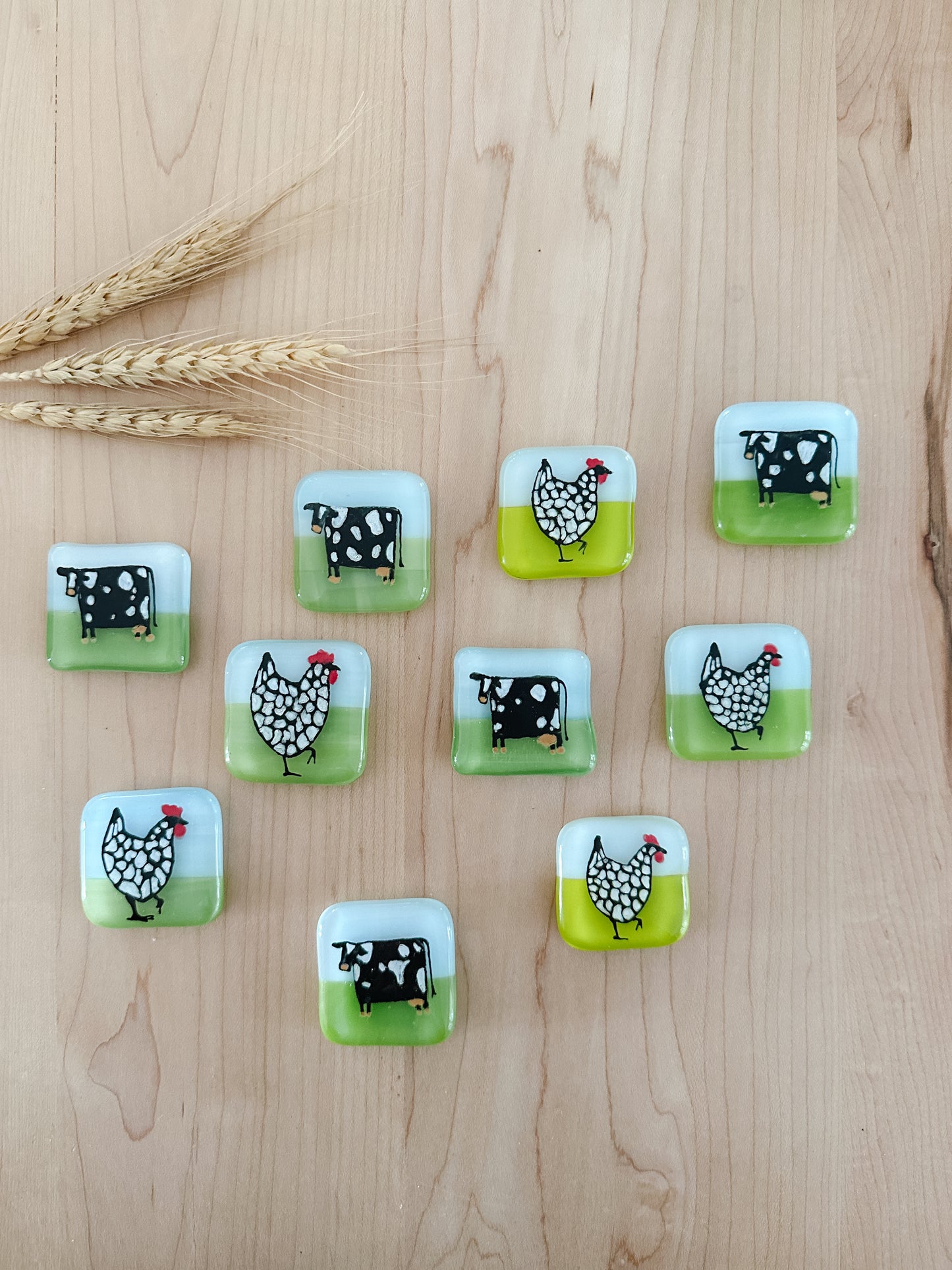 Chicken Glass Magnet