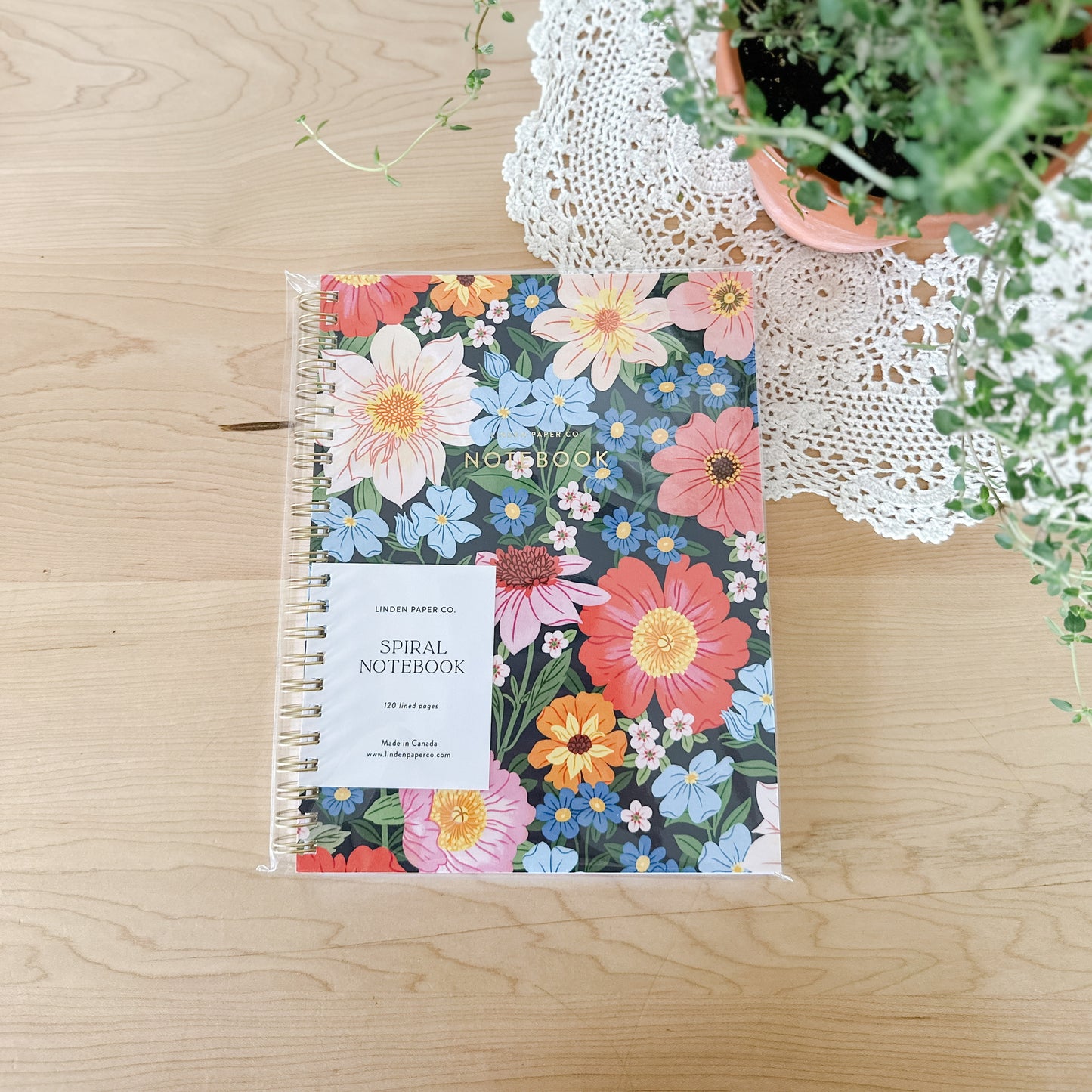Dahlia Dance Notebook | Spiral Lined Notebook