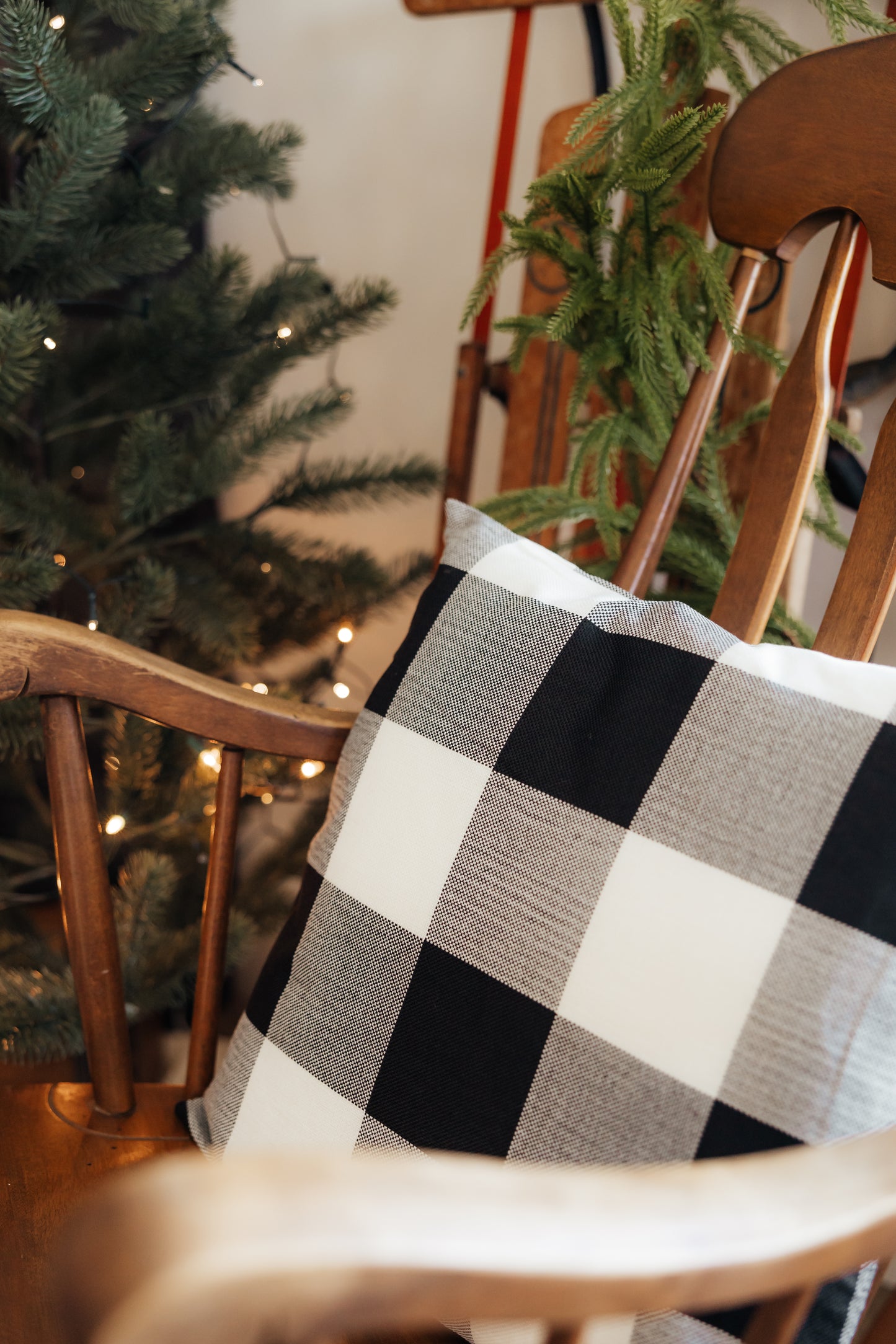 Buffalo Check Pillow | Black and White