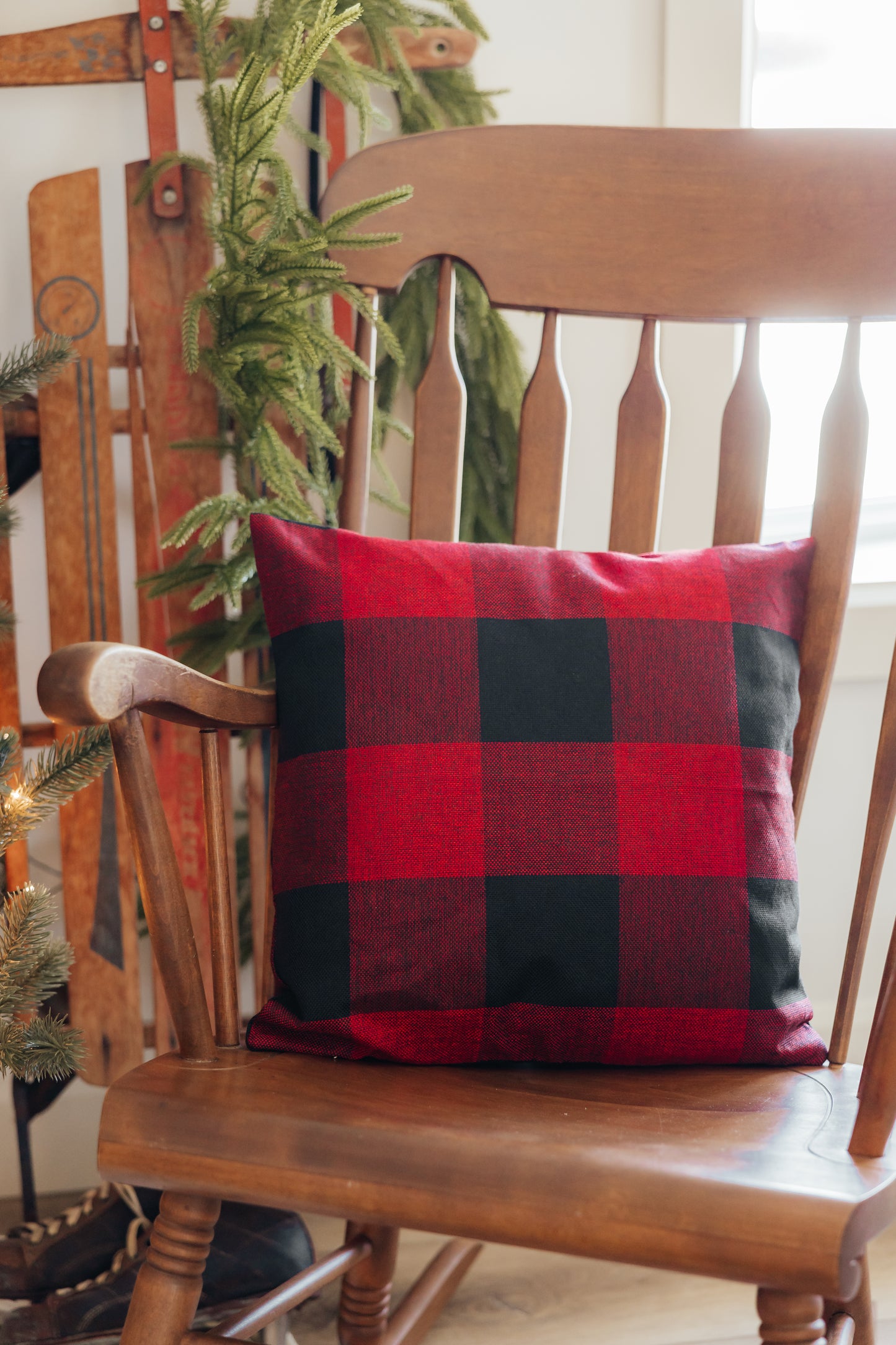 Buffalo Check Pillow | Red and Black