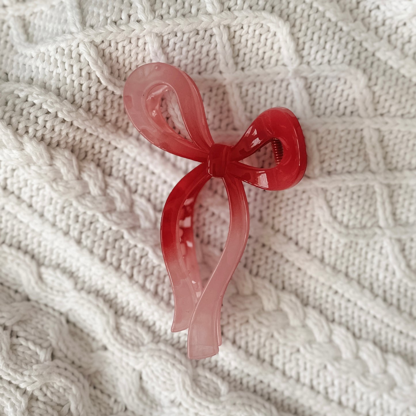 Valentine Bow Claw Clip