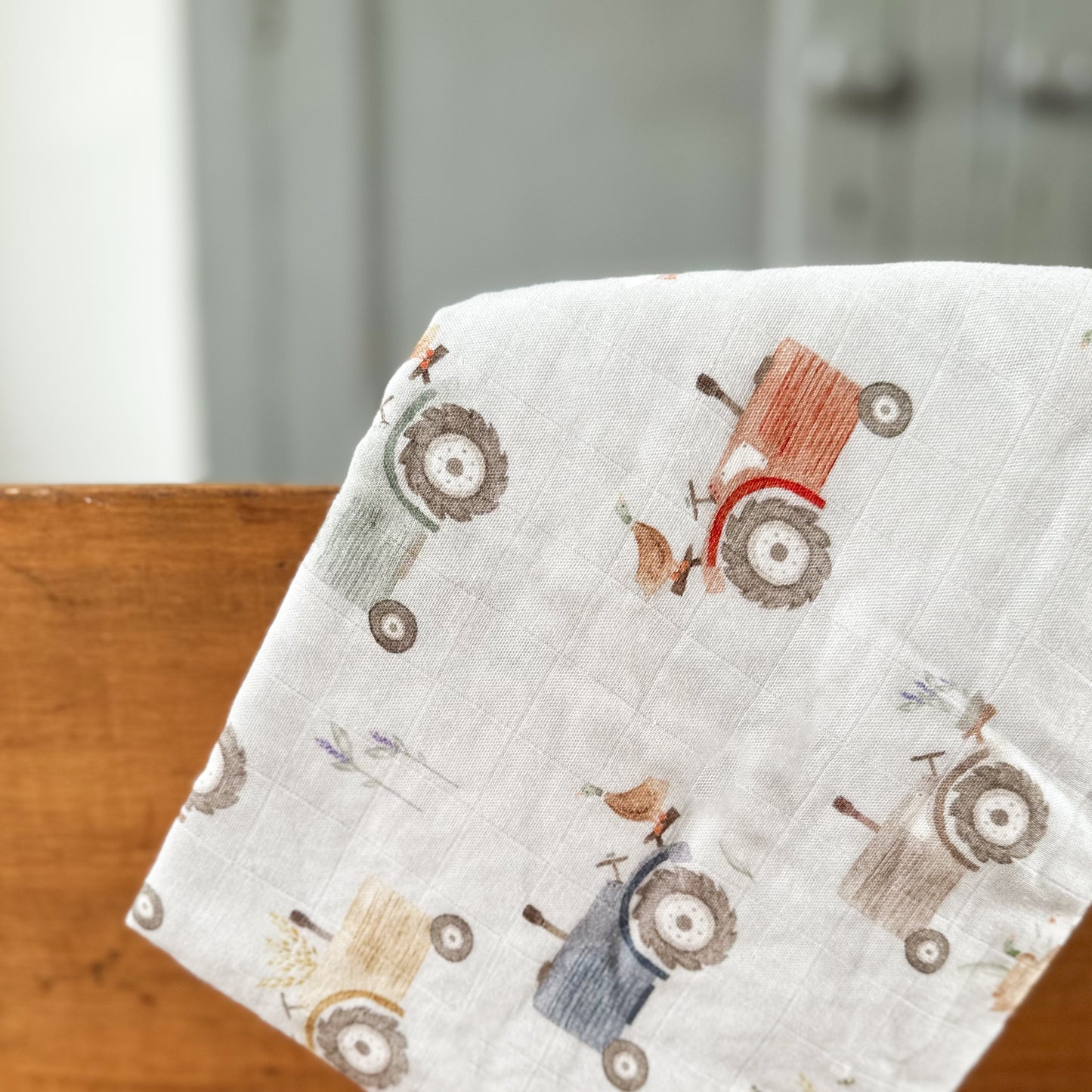 Tractor Swaddle Blanket