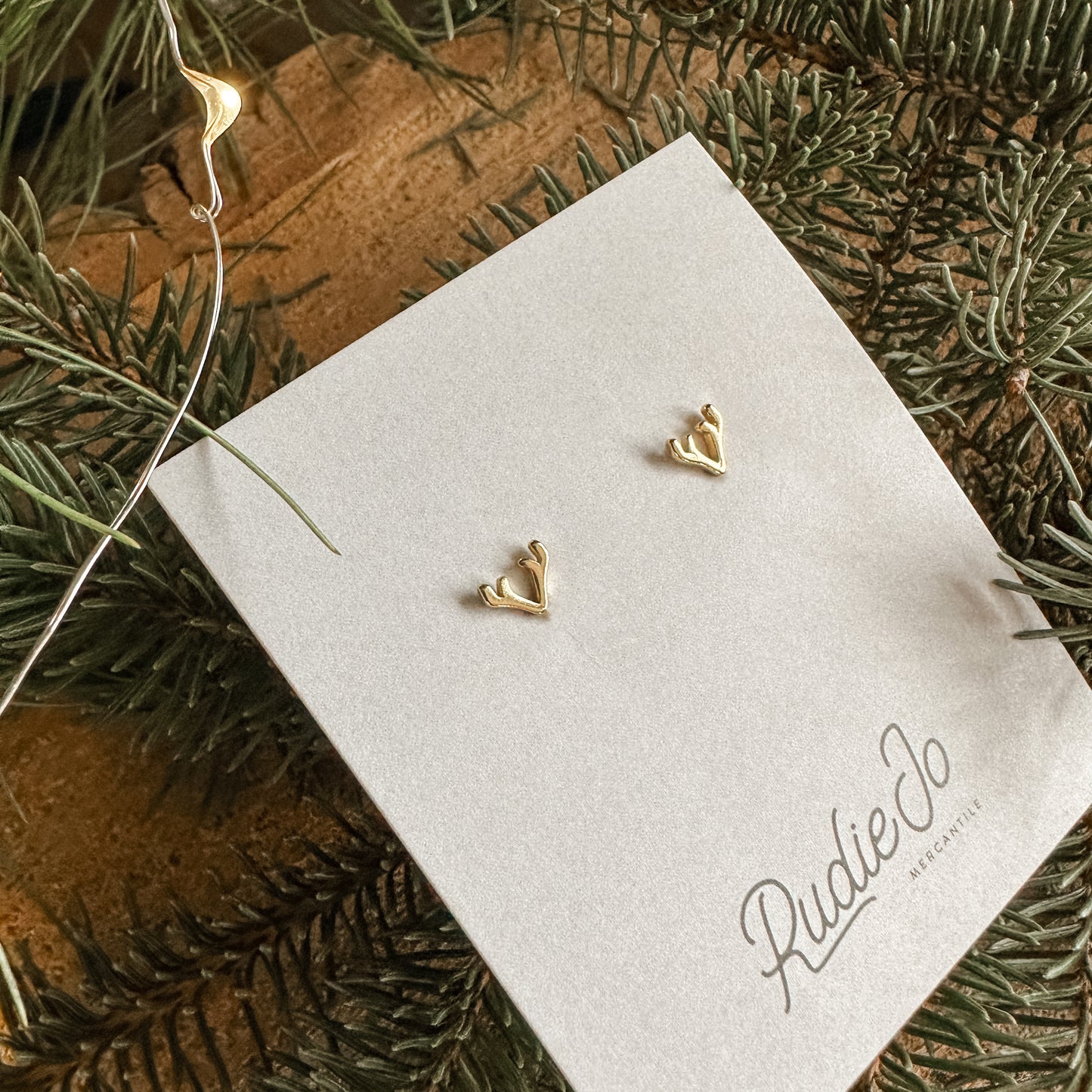 Antler Earrings | Gold & Silver