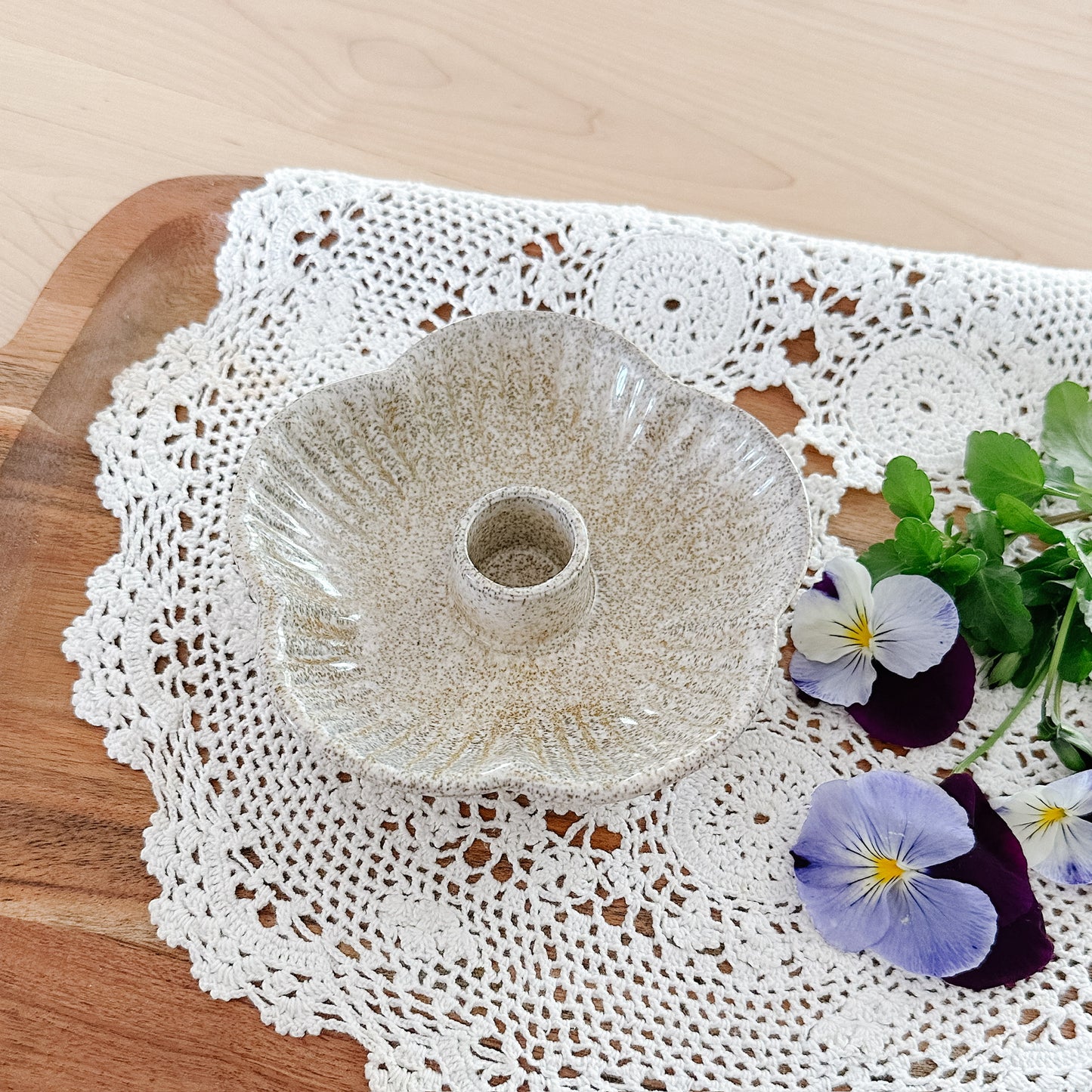 Flower Shaped Candle Stick Holder