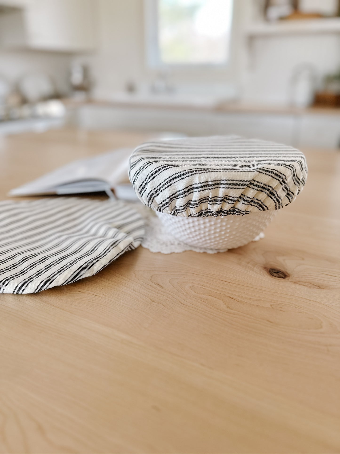 Ticking Stripe Bowl Covers | Set of 2