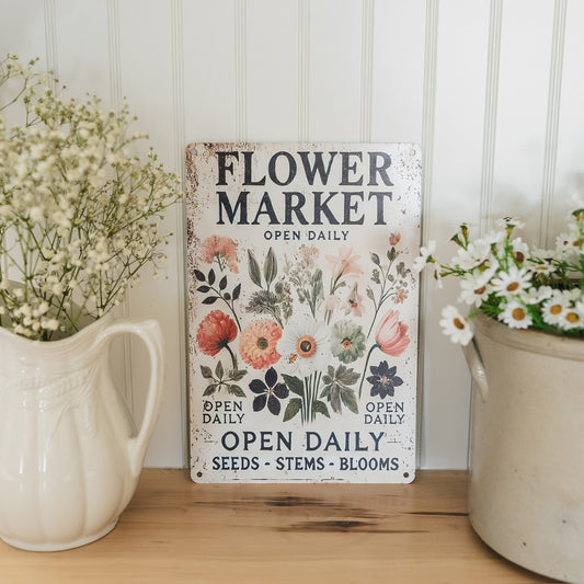 Flower Market | Tin Sign