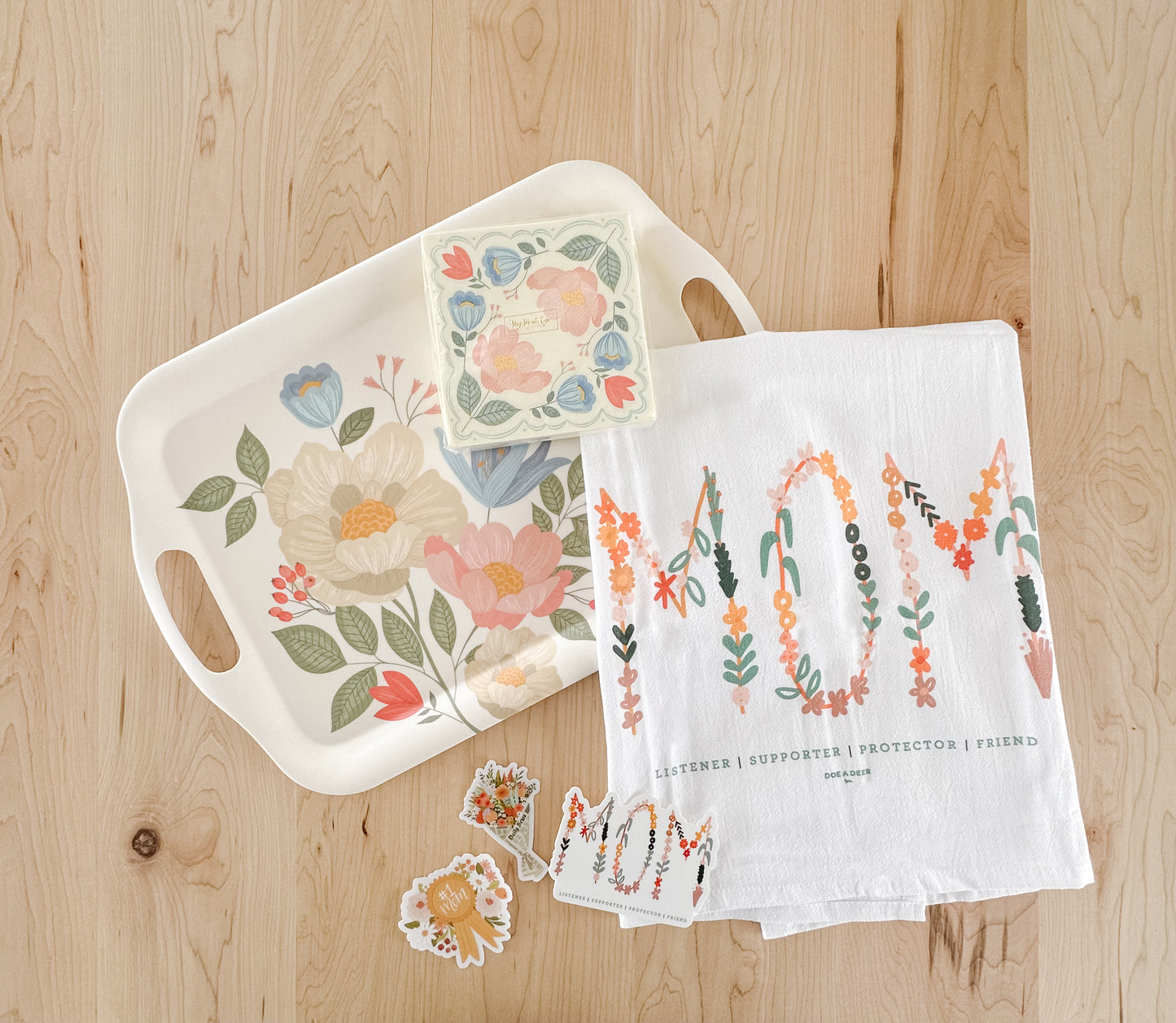Floral Serving Tray