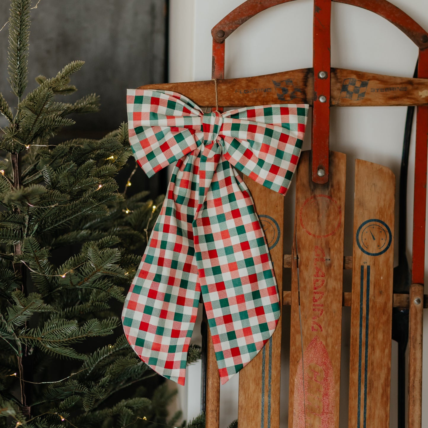Red and Green Plaid Bow | 3 Sizes