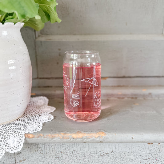 Summer Fun Drinking Glass | 16 oz.