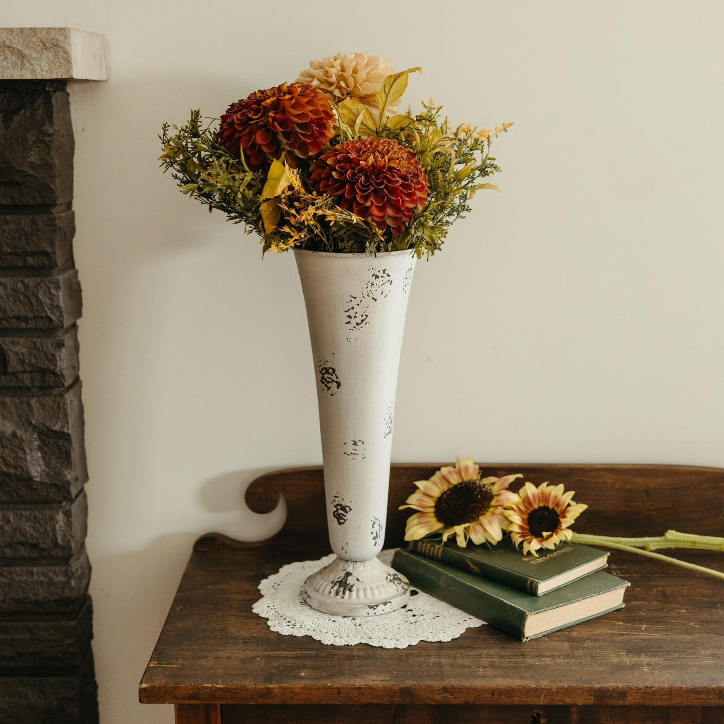 Tall Metal Antique Vase | 2 sizes