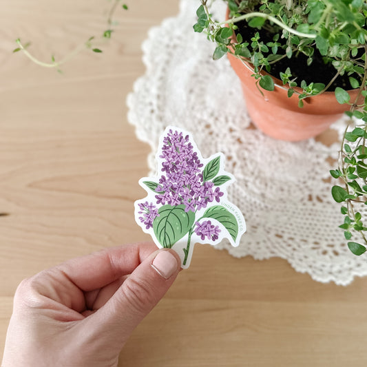 Lilac | Clear Vinyl Sticker