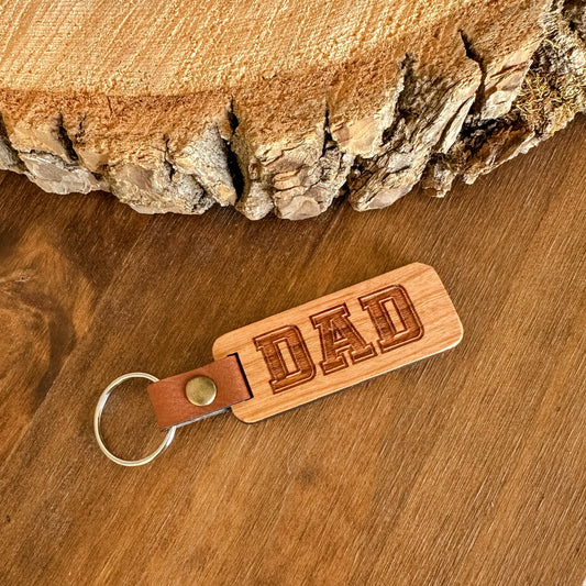 DAD Keychain | Wooden