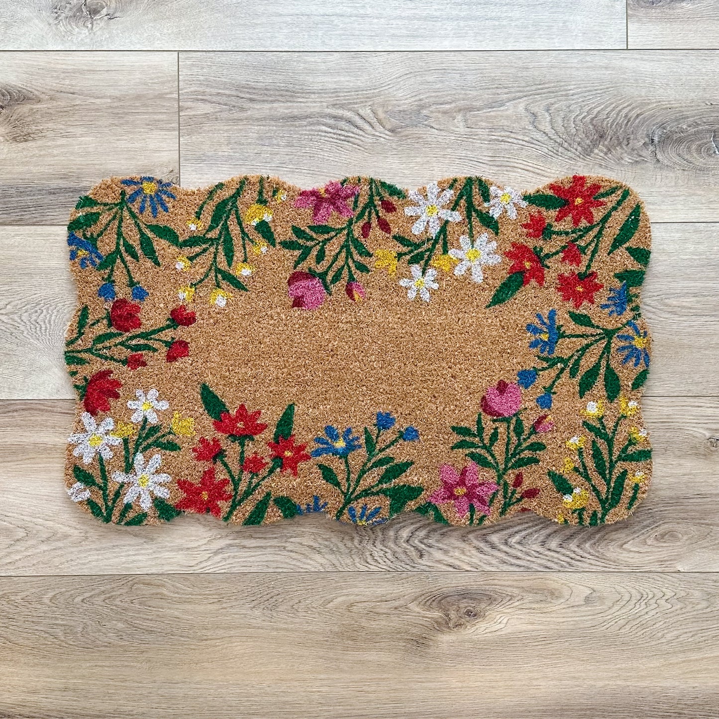 Wavy Floral Doormat