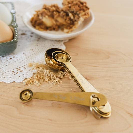 Gold Measuring Spoons Set of 4