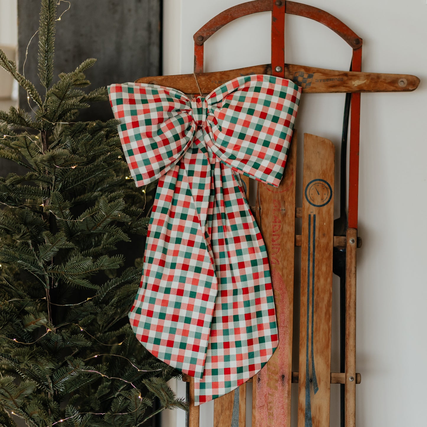 Red and Green Plaid Bow | 3 Sizes