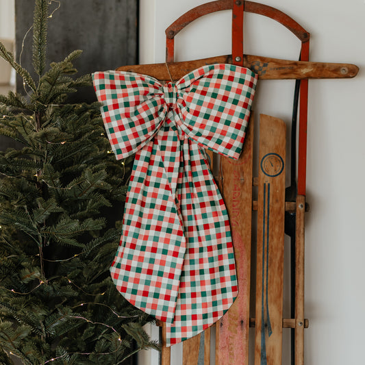 Red and Green Plaid Bow | 3 Sizes
