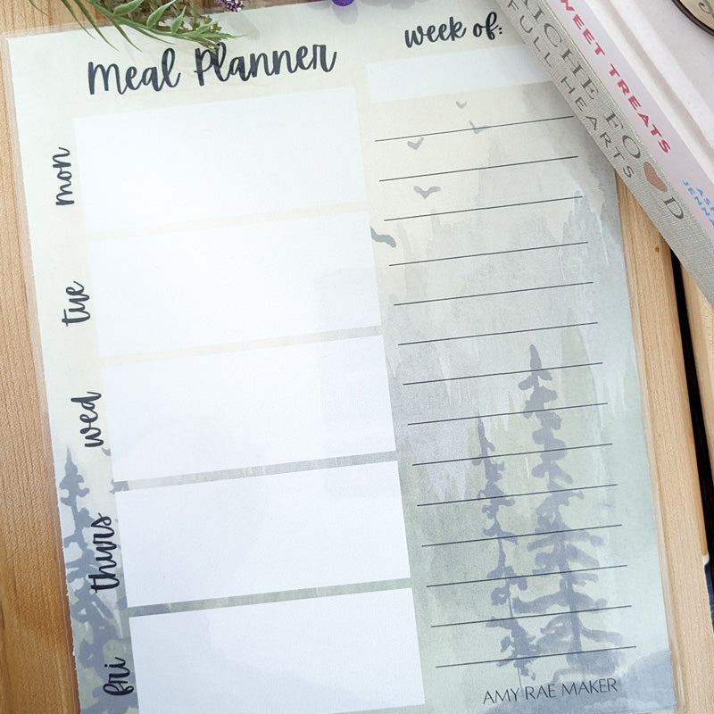 Forest Meal Planner | 8x10" Dry-Erase
