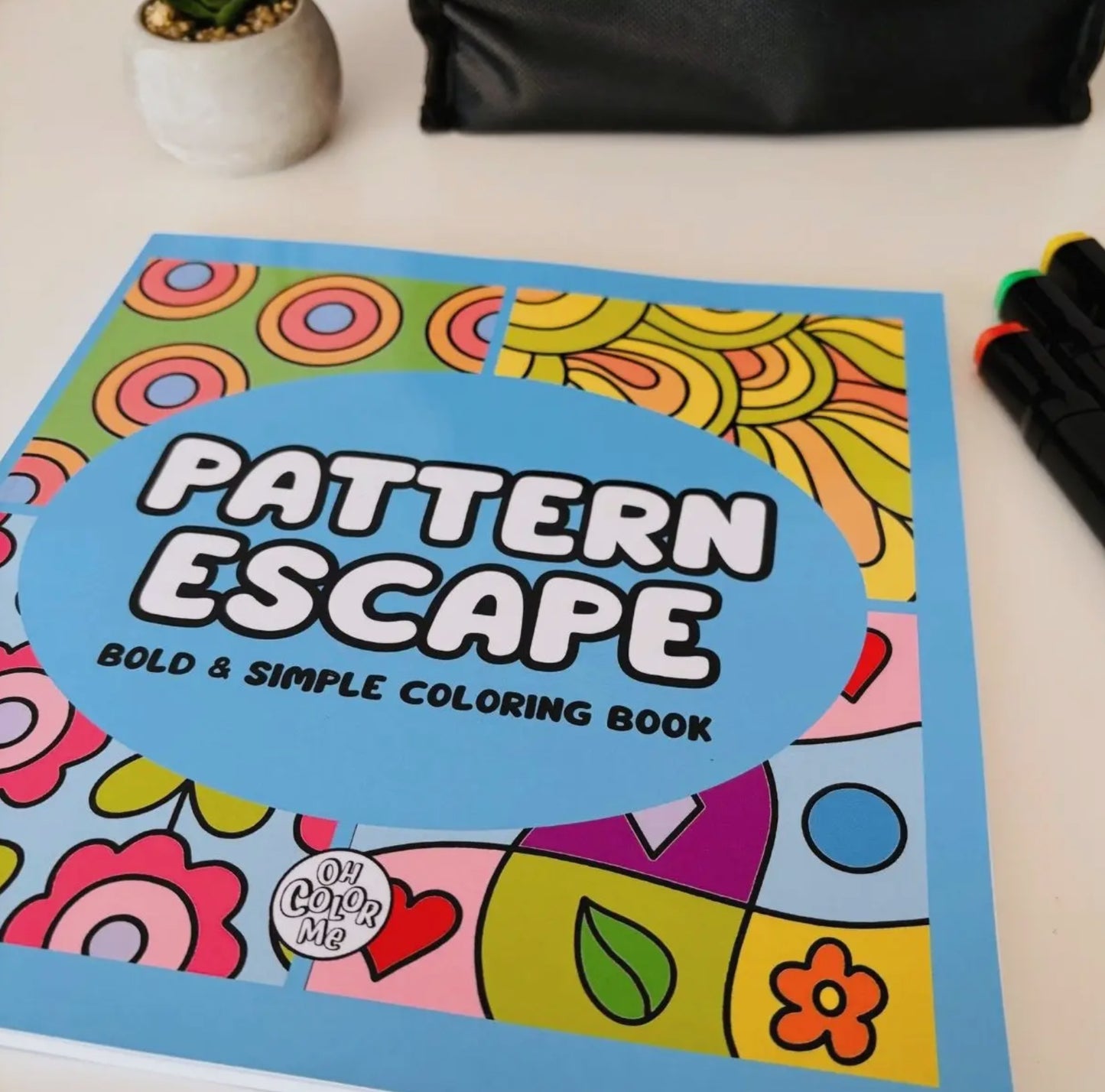 Pattern Escape Colouring Book by Oh Color Me | 8.5" x 8.5"