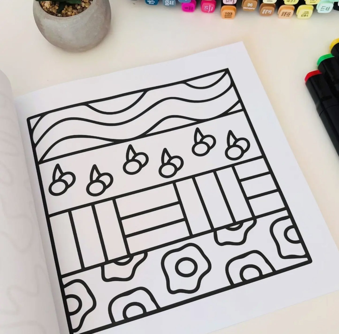 Pattern Escape Colouring Book by Oh Color Me | 8.5" x 8.5"