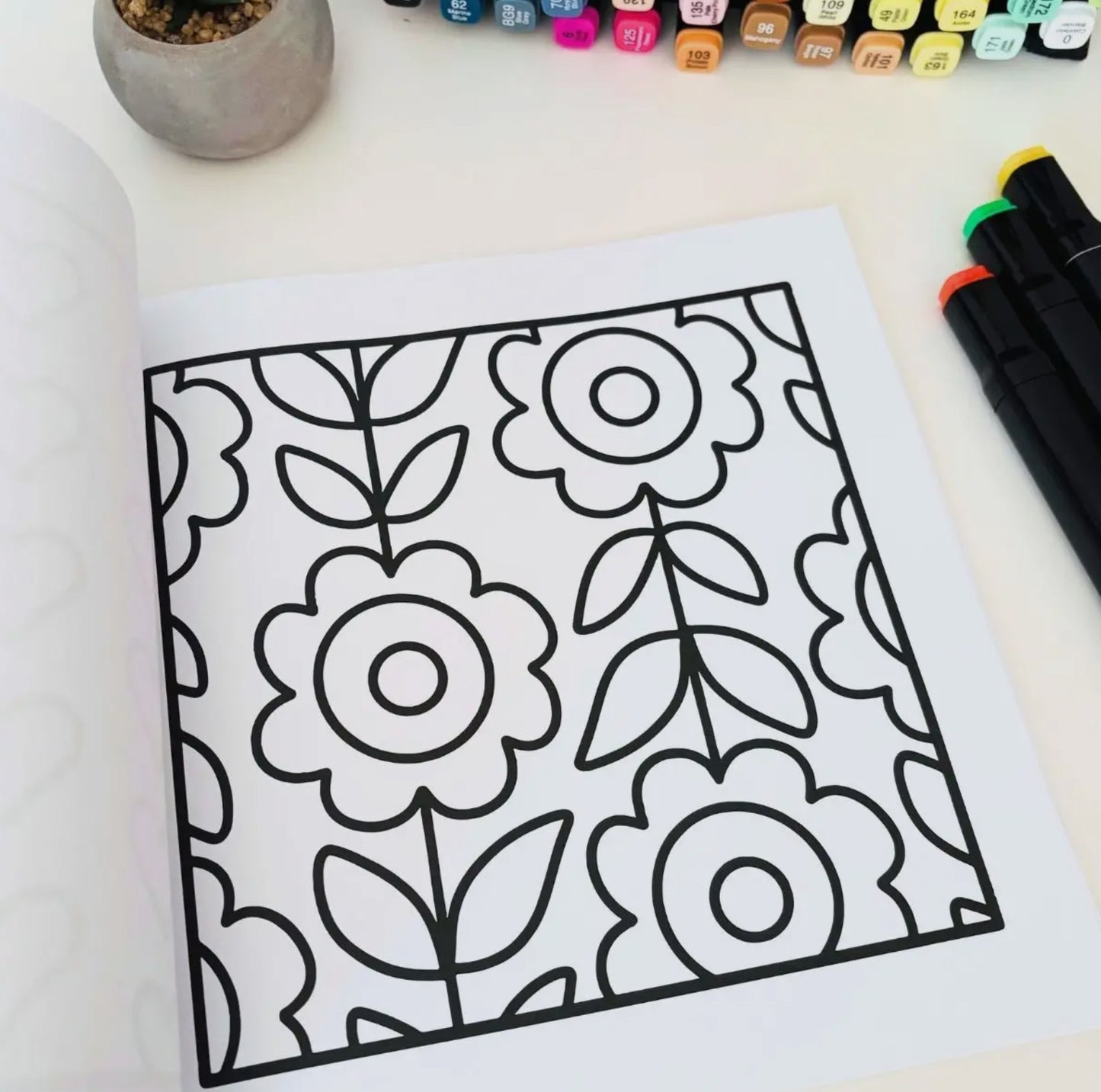 Pattern Escape Colouring Book by Oh Color Me | 8.5" x 8.5"