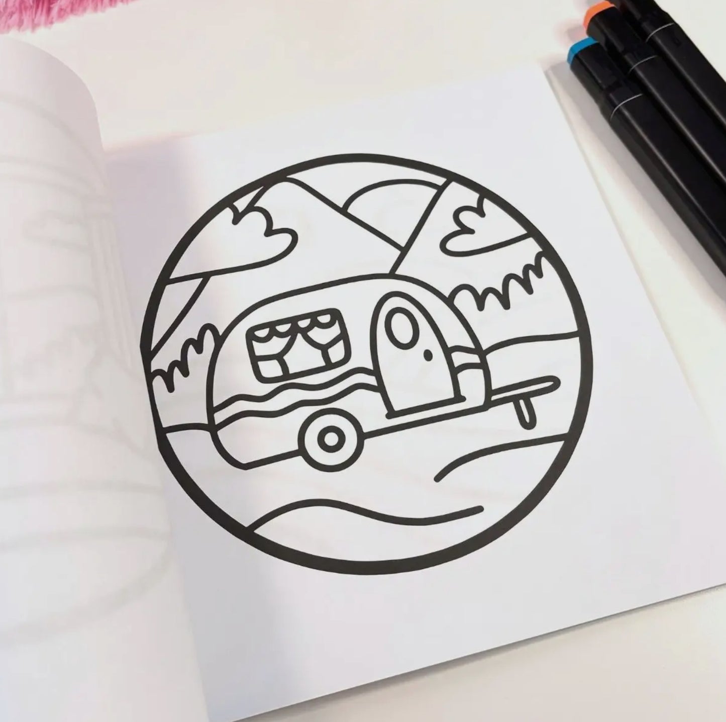 Calming Scenes Colouring Book by Oh Color Me | 8.5" x 8.5"