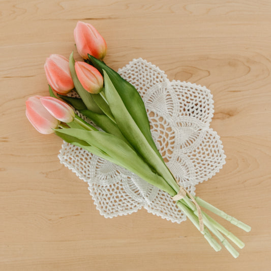 Real Touch Tulip Bunch | Pink