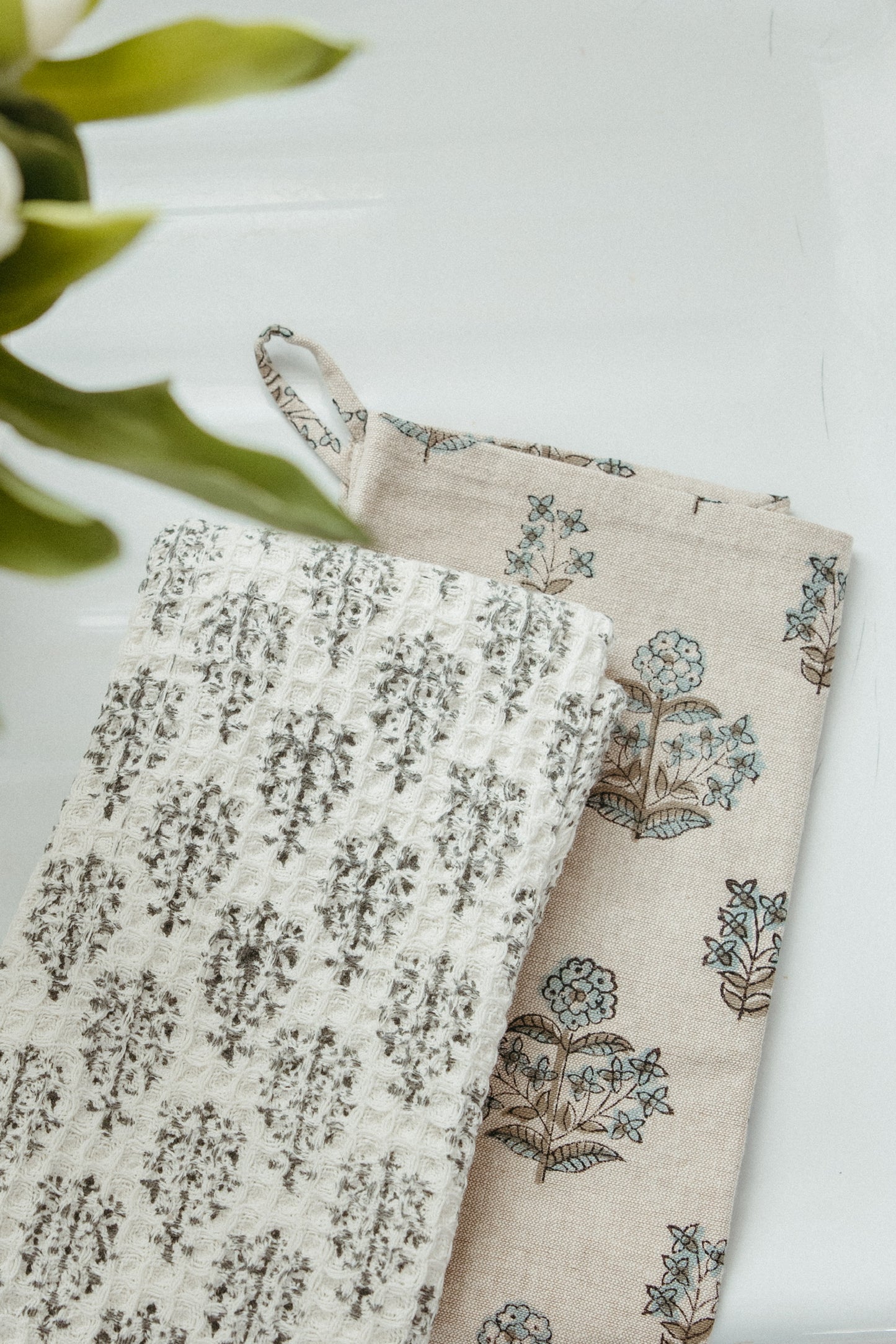 Heirloom Block Print Dishtowel