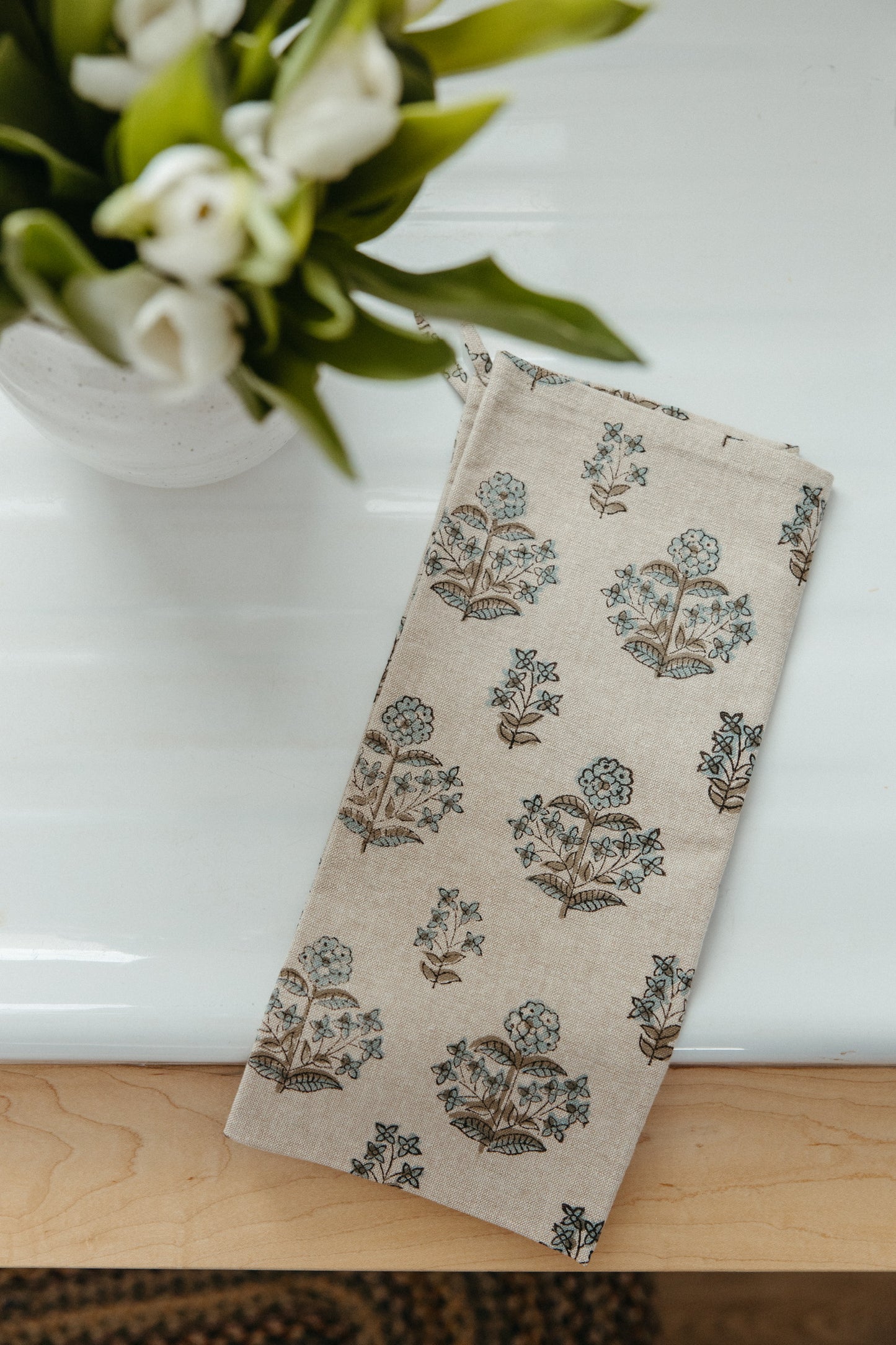 Heirloom Block Print Dishtowel