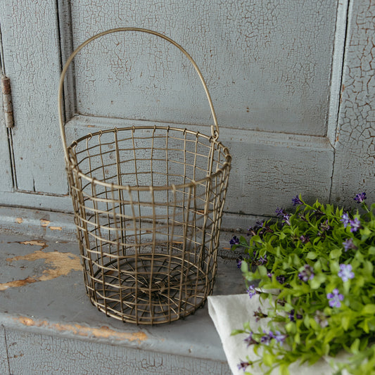 Woven Gold Mesh Basket