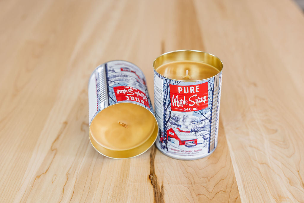 Maple Syrup Tin Candle | 16oz. | Wood Wick