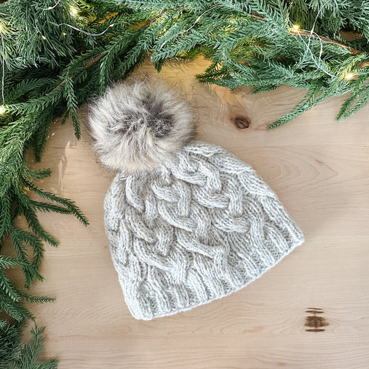 Oatmeal Cable Toque