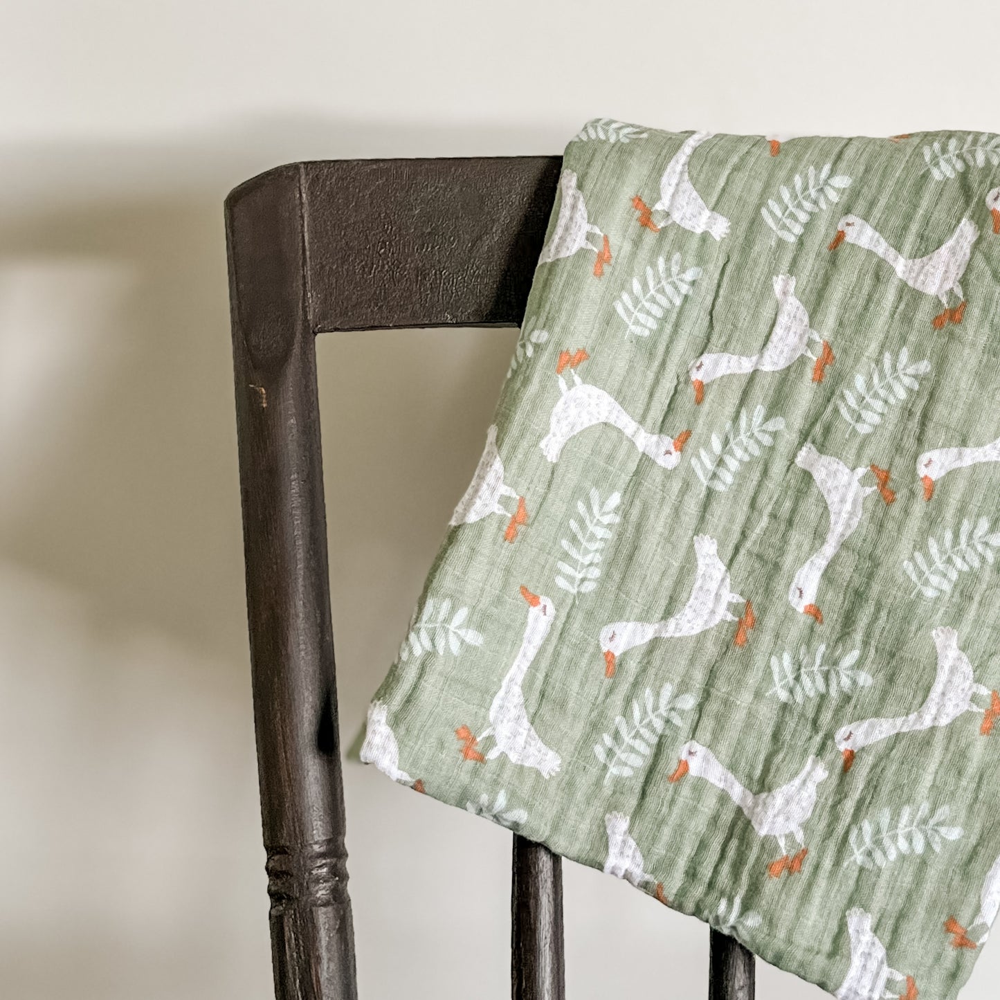 Green Goose Swaddle Blanket