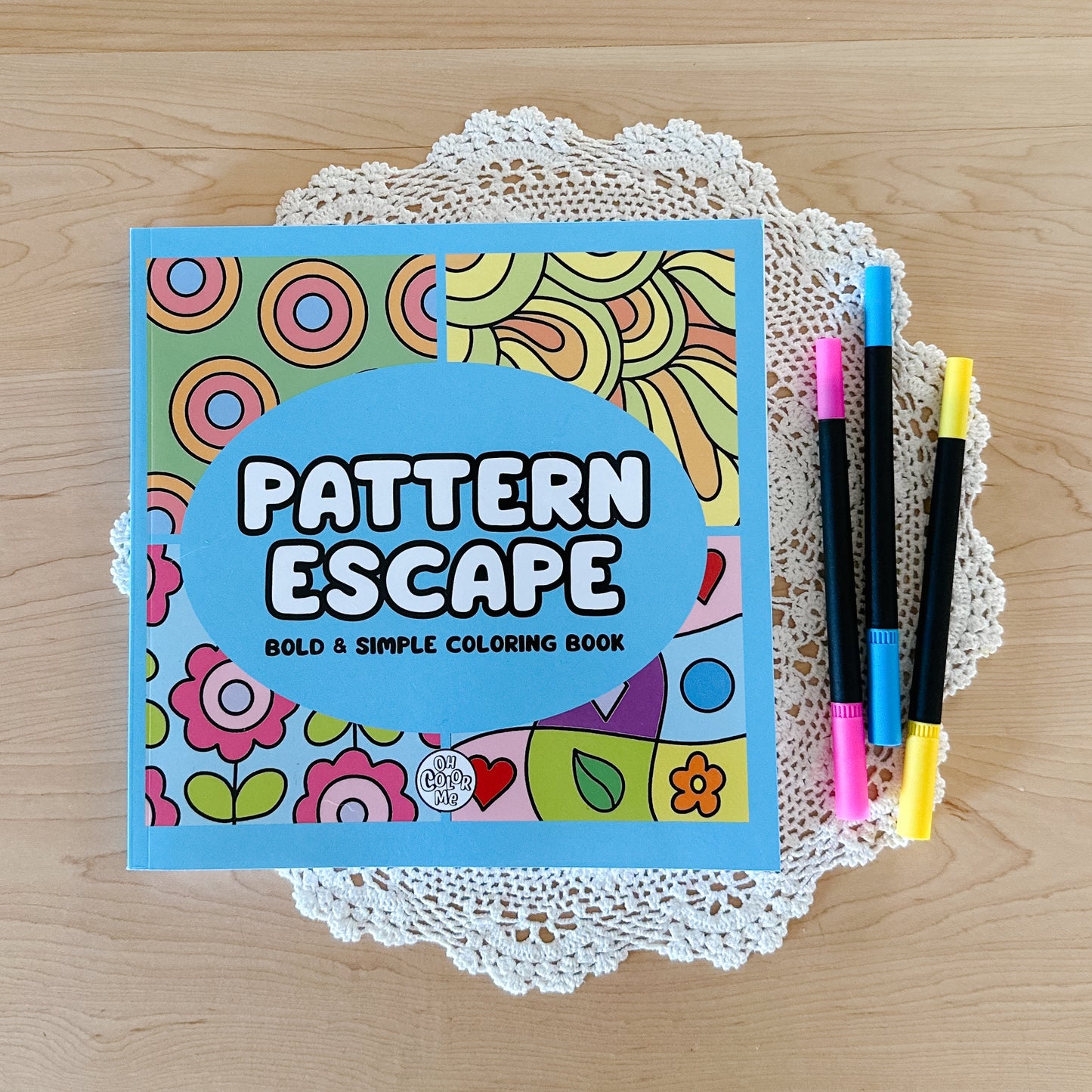 Pattern Escape Colouring Book by Oh Color Me | 8.5" x 8.5"