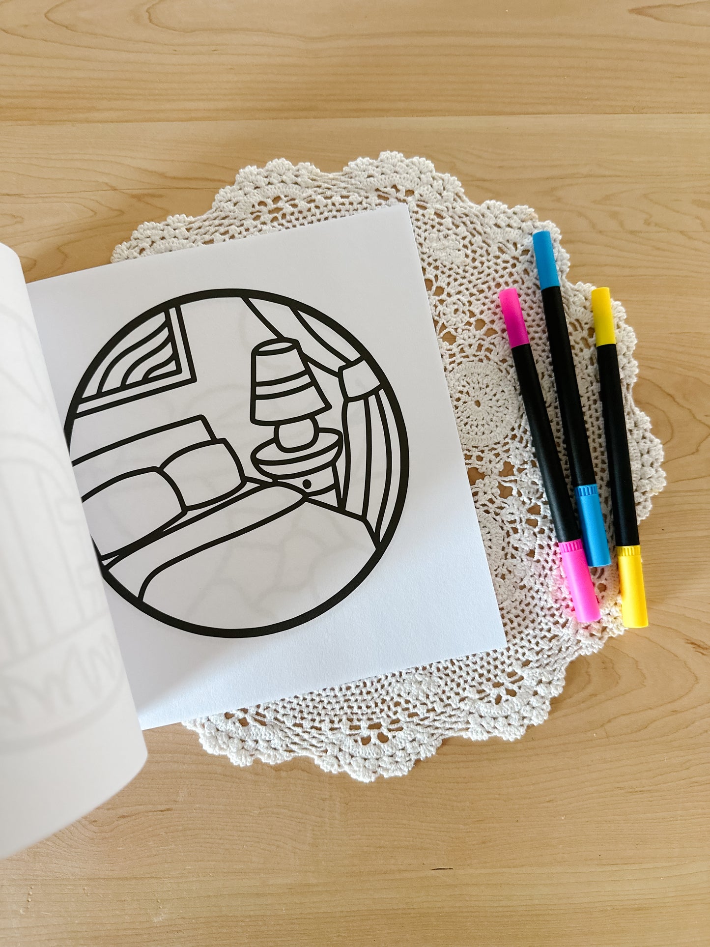 Calming Scenes Colouring Book by Oh Color Me | 8.5" x 8.5"
