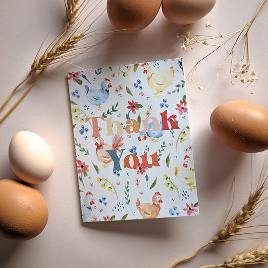 Chicken Thank You Card