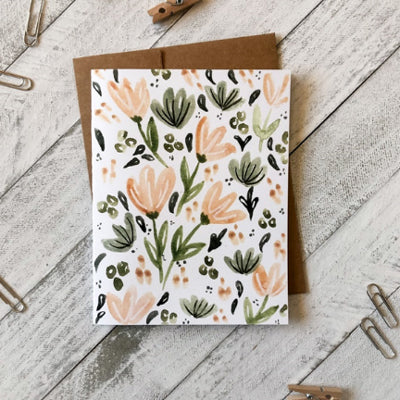 Pink Flowers Card