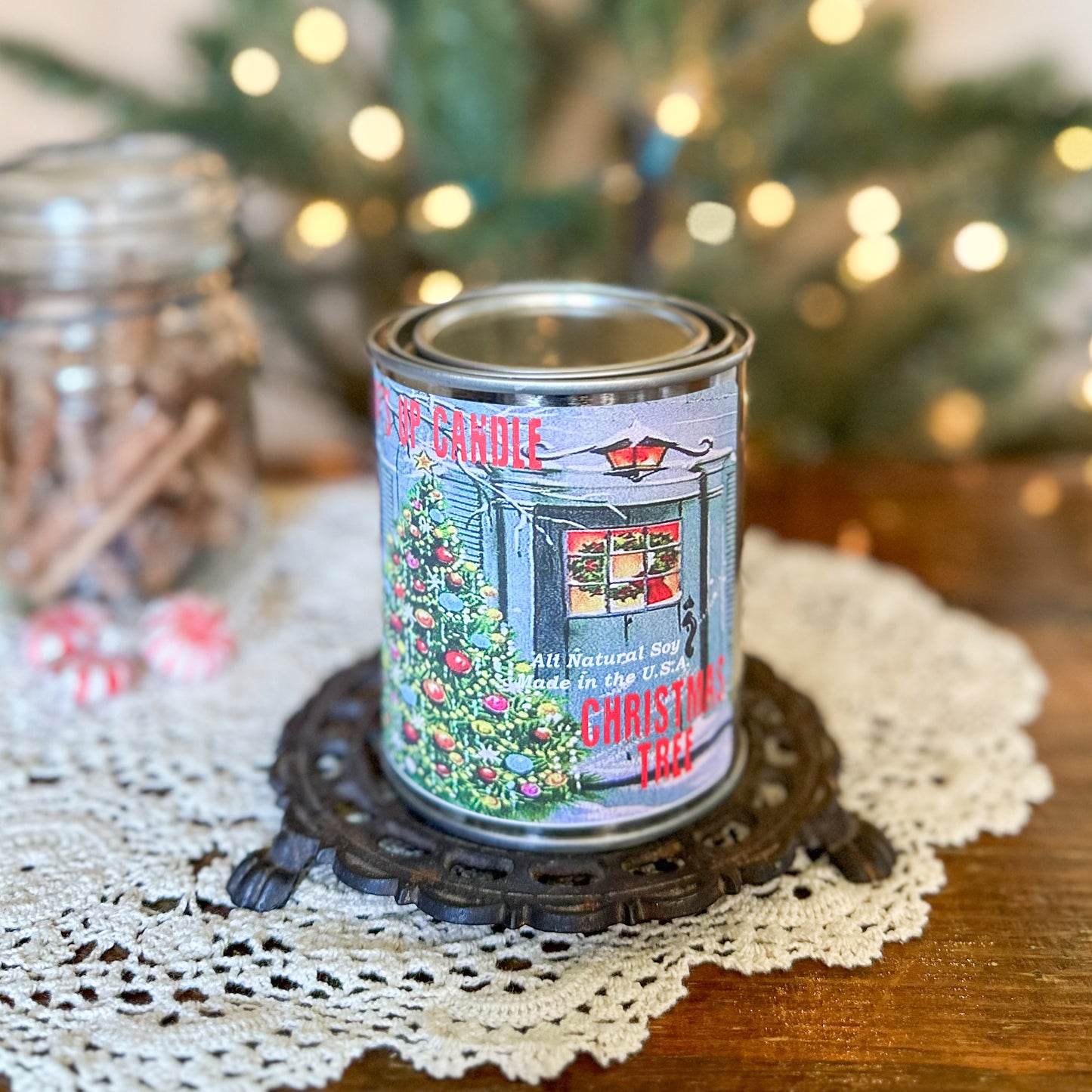 Christmas Tree Paint Can Candle, 2 sizes