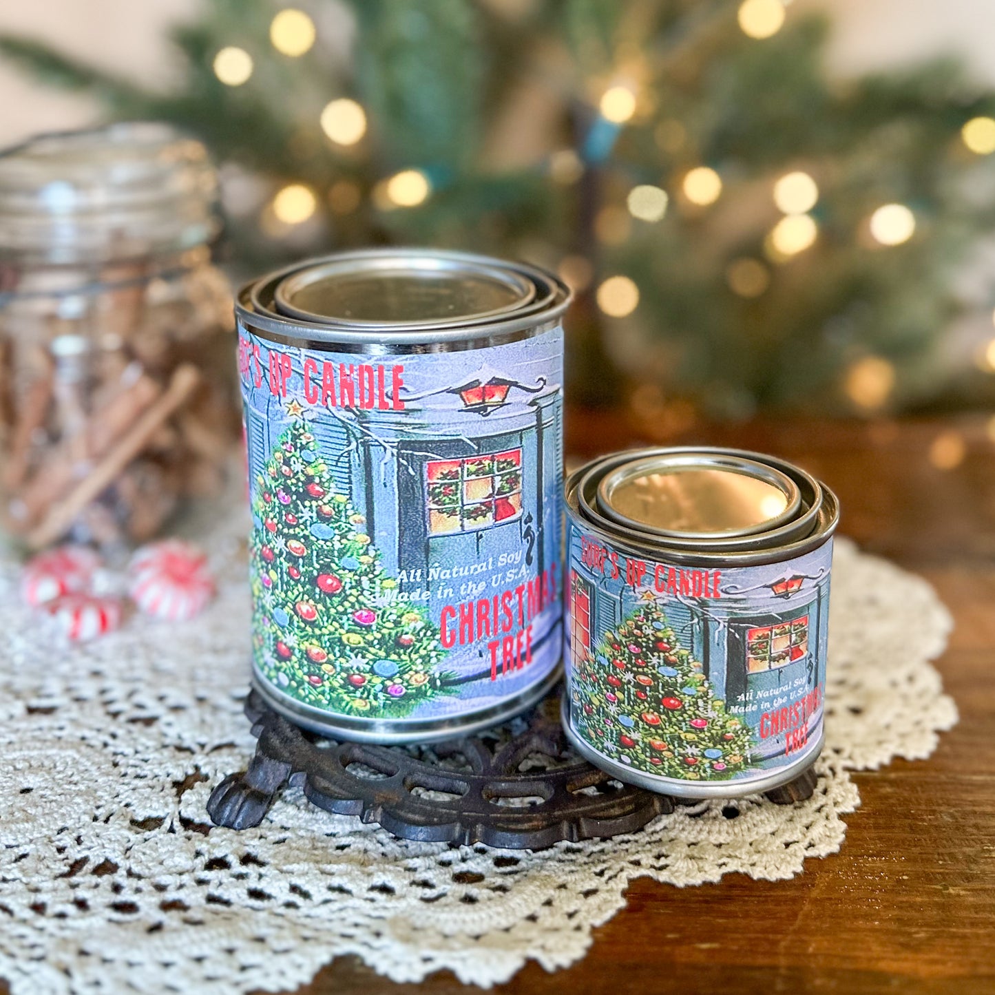 Christmas Tree Paint Can Candle, 2 sizes