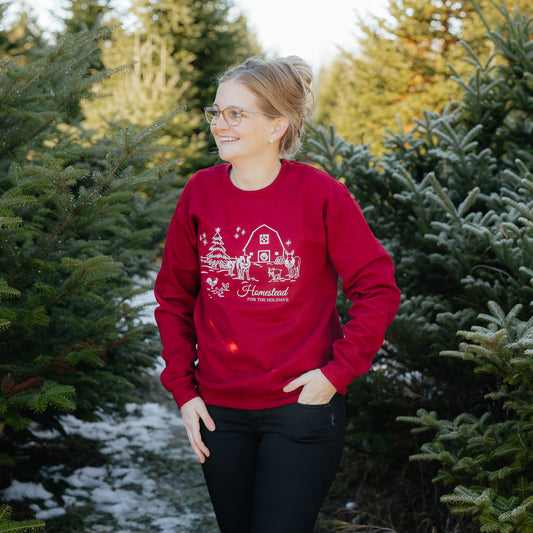 Homestead Crewneck | Mistletoe Red