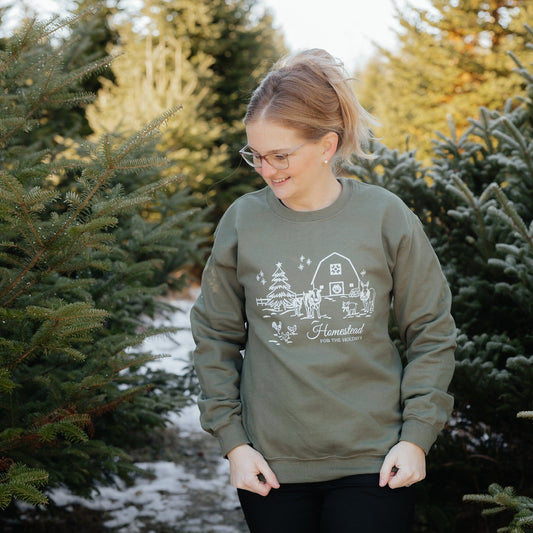 Homestead Crewneck | Frosted Pine
