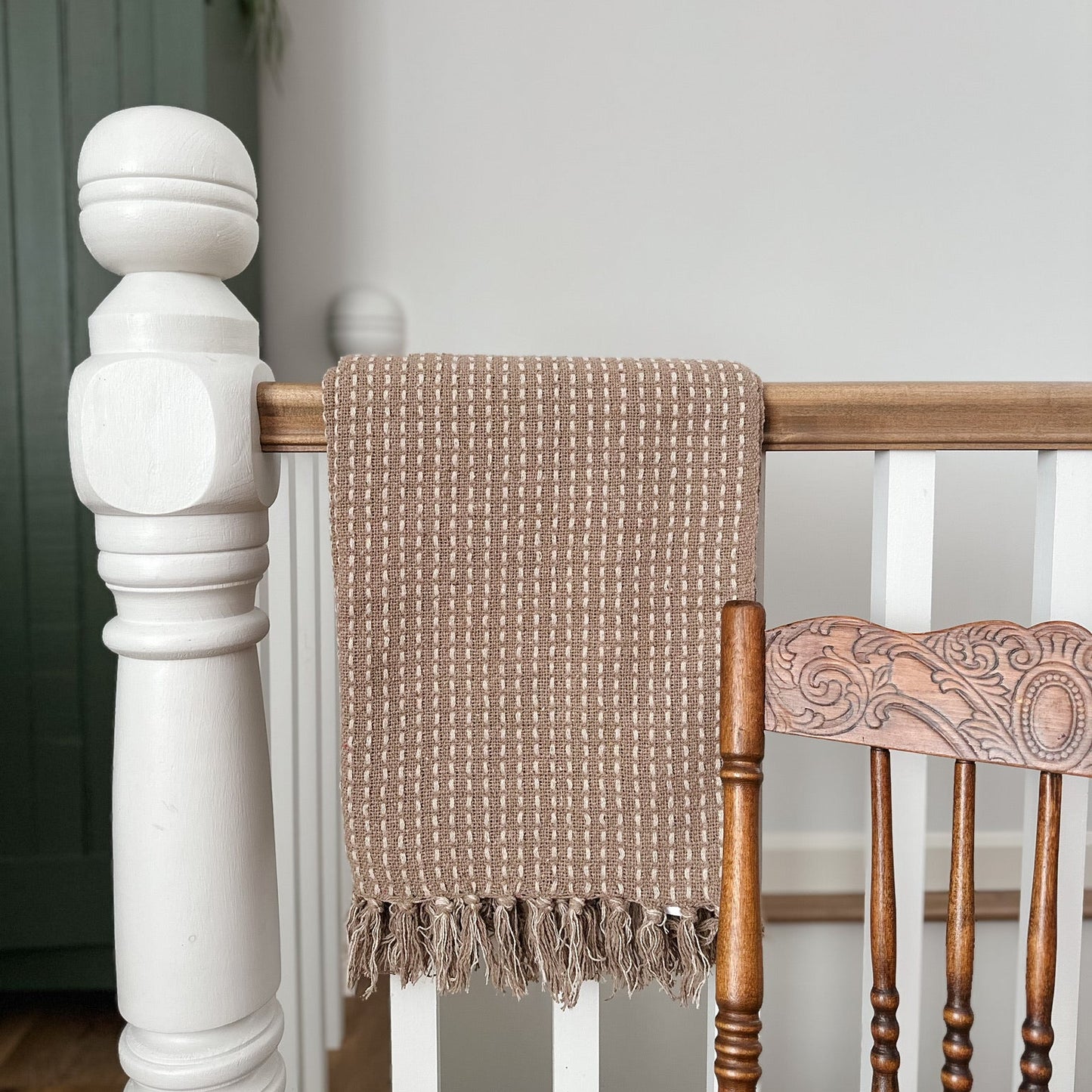 Taupe Throw Blanket